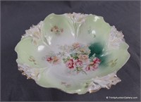 Antique German Fine China Decorative Bowl