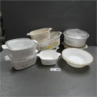 Corning & Fire King Casserole Dishes, Etc