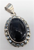$160 Silver 3.7G Black Onyx  Pendant