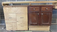 Unfinished Two Door Five Drawer Cabinet
