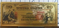 24k gold-plated, banknote Butte Montana