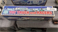 Hess toy truck and racers
