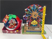 DISNEY COCA-COLA TRAIN ORNAMENT & FERRIS WHEEL