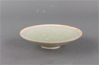 Chinese Song Style Celadon Porcelain Lotus Saucer