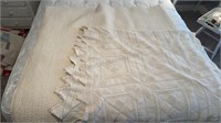 Quilted Blankets Queen Size Beige