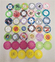 40 Foreign & Domestic Casino Chips