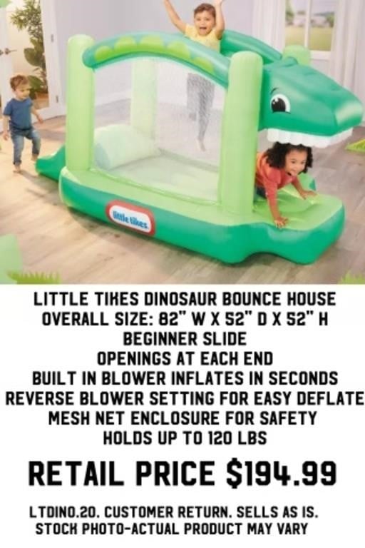 Little Tikes Dinosaur Bounce House