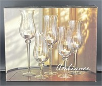 5 Glass Tea Light Holders  (New)