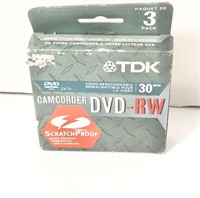 TDK 1.4GB DVD-RW Armor Plated, (3 Pack)