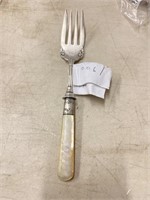 Sterling silver pearl handled, 1900 serving fork