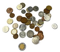 Assorted foreign coins, Pièces de monnaie