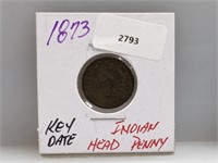 Key Date 1873 Indian Head Penny