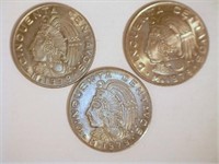 Mexican Coins; (13); Un Peso-4; 5 $-3;
