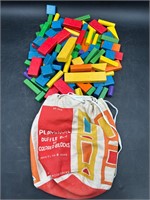Playskool Duffel Bag of Colored Blocks