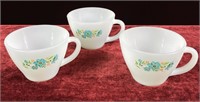 Lot of 3 Fire King Cups