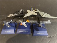 6 Mini Model planes on Stands