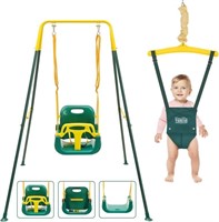 FUNLIO 2 in 1 Swing Set for Toddler & Baby Jumper