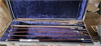 Lot of Violin Bows with Hard Case
