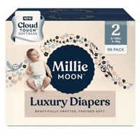 Sz 2 Millie Moon Luxury Diapers - 96 ct