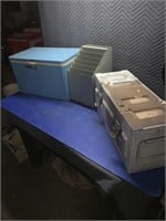 Ammunition box, metal file, metal cooler with