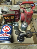 Vintage Cans, Oilers, Lamp