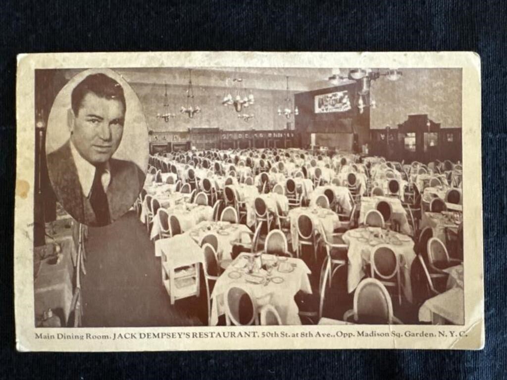 Jack Dempsey Autographed Postcard