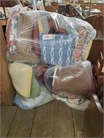 3 bags of decrative pillows and cushions