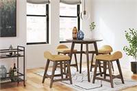 Ashley Lyncott Counter Height Table & 4 Barstools