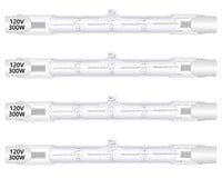 4 Pack Halogen R7S 118mm T3 300W Dimmable 4500lm