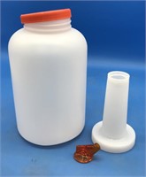 6 Large Plastic Lidded Store & Pour Bottles