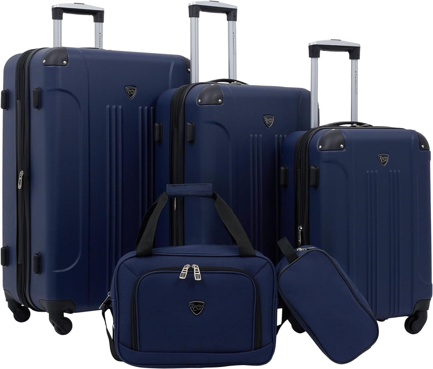 Travelers Club Hardside Luggage  5pc Navy