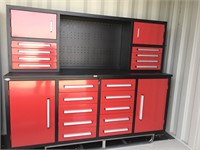 0520Work Bench/Tool Cabinet, 18 Drawer, 4 Cabinet,