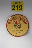Vintage Rams Head Ale Beer Sign - Metal 9"