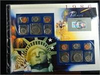 1986 United States Coin & Stamp Set