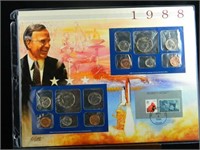 1988 United States Coin & Stamp Set