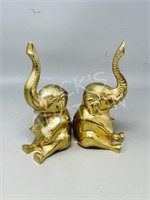 pair of brass elephant figurines