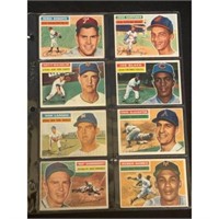 (9) 1956 Topps Baseball With Stars/hof