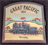 Great Pacific Railway Wooden Key Holder Box
