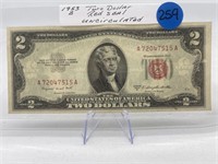 1953 B Two Dollar Red Seal Uncirculated