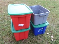 Lot of 4 Storage Boxes