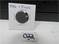 1946  1 Franc / Belguque  G