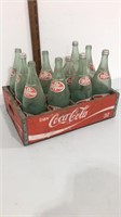 Vintage coca Coca Cola crate filled with large Dr