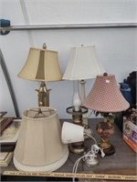 Assortment of Table Lamps & Shades