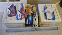 Office supply lot: envelopes, tape, markers,