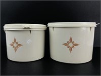 2pc Vintage Tupperware Nesting Canister Set