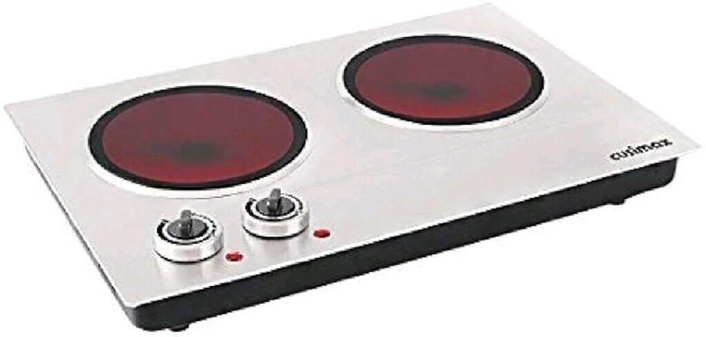 Cusimax 1800W Infrared Cooktop Ceramic Double Coun