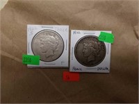 Lot of 2 1922 Silver Peace Coins