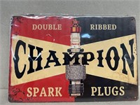 Champion spark plugs advertising sign newer