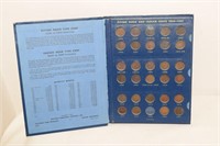 Partial Indian Head Cents Album w/ Coins