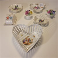 Collection of European porcelain items